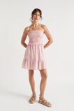 Voile Floral Shirred Mini Dress  Soft Orchid Floral  hi-res