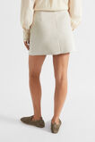 Wool Blend Mini Skirt  Vanilla Cream Marle  hi-res