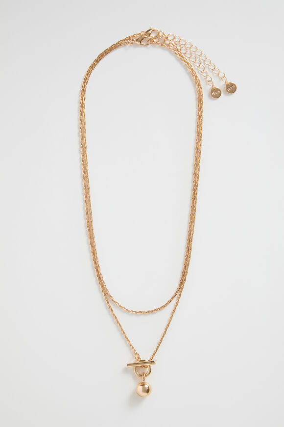 Sphere Pendant Necklace  Gold  hi-res