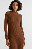 Rib Knit High Neck Dress  Spice  hi-res