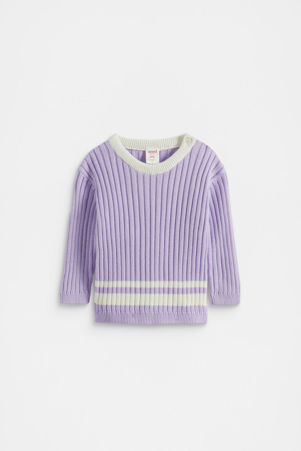 Rib Knit Jumper  Bright Lavender