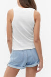 Core Logo Rib Tank  White  hi-res