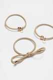 Metal Detail Hair Tie Pack  Sandshell  hi-res