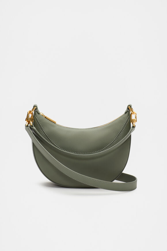 Leather Crescent Crossbody Bag  Martini  hi-res