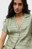 Jacquard Short Sleeve Shirt  Pale Olive  hi-res