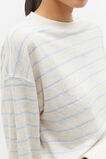 Linen Stripe Long Sleeve Top  Frost Blue Stripe  hi-res