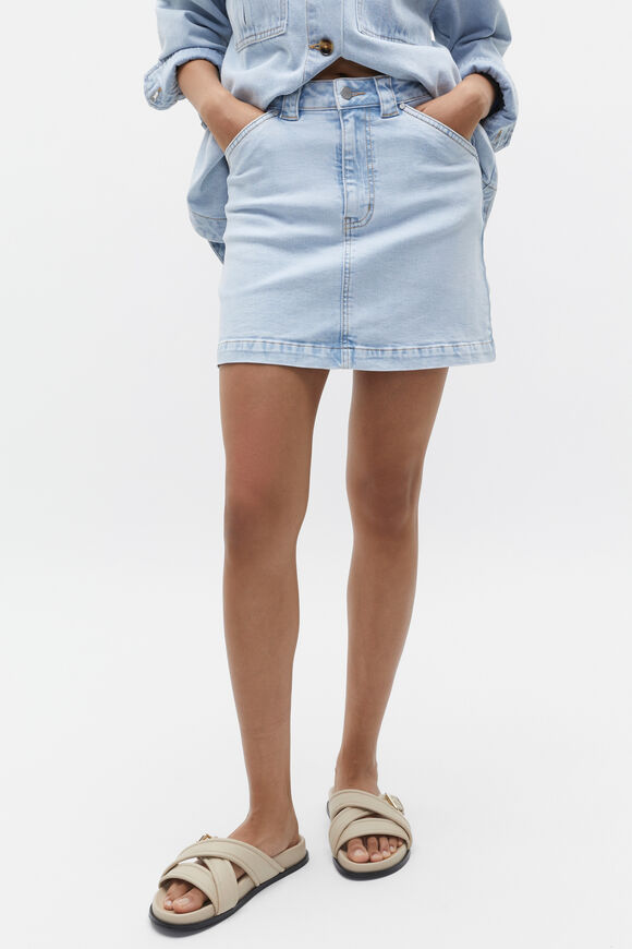 Denim Mini Skirt  Glacier Denim  hi-res