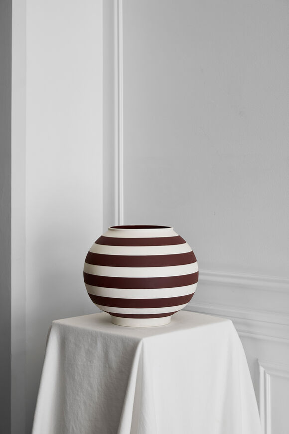 Block Stripe Vase  Claret  hi-res