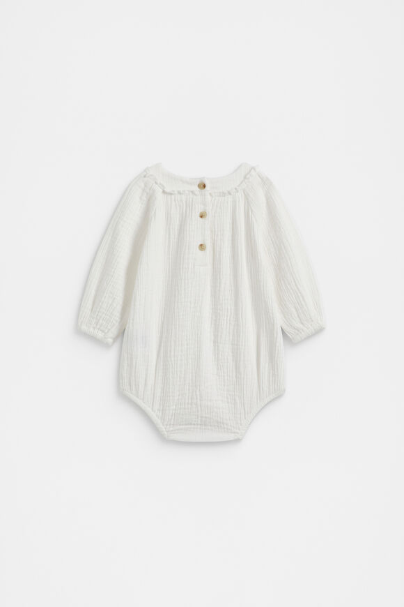 Cheesecloth Romper  Milk  hi-res