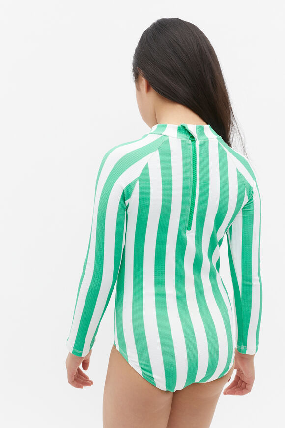 Stripe Rashsuit  Deep Emerald  hi-res