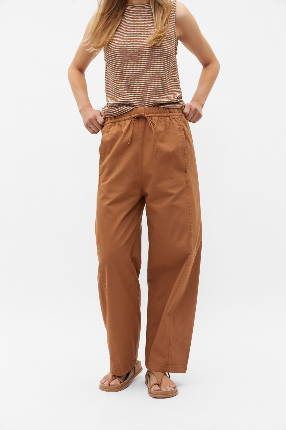 Barrel Leg Jogger Pant  Cinnamon Spice
