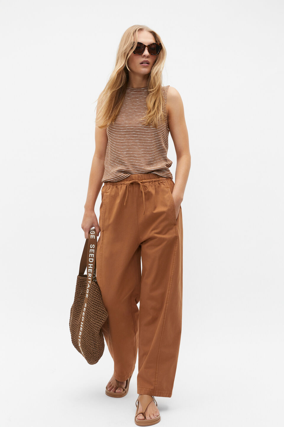 Barrel Leg Jogger Pant  Cinnamon Spice