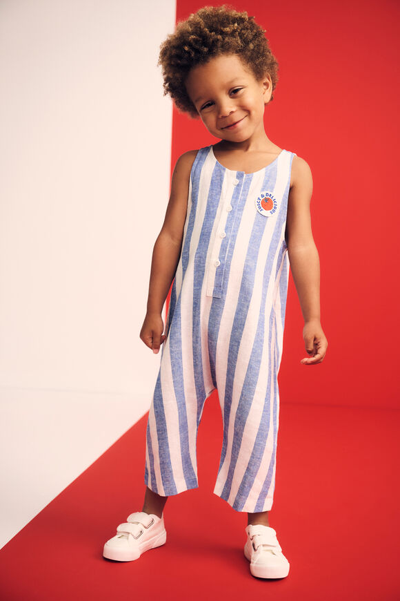 Stripe Romper  Cobalt  hi-res