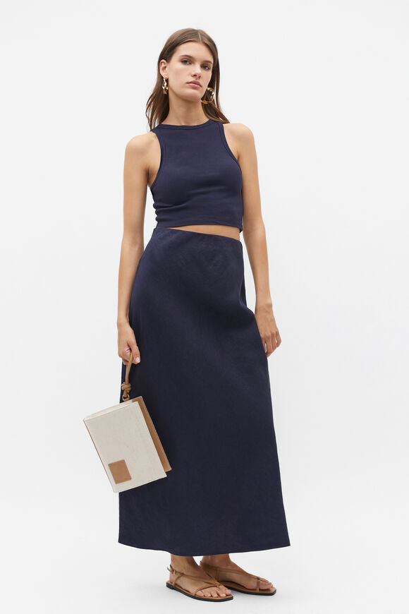 Cropped Rib Tank  Midnight Sky  hi-res