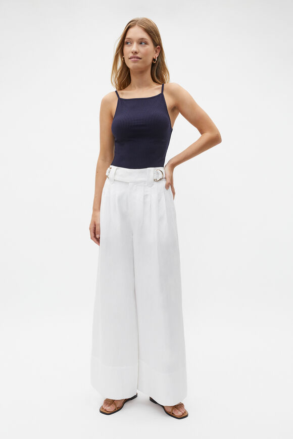 Square Neck Rib Tank  Midnight Sky  hi-res