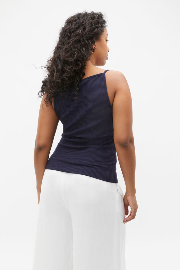 Square Neck Rib Tank  Midnight Sky  hi-res