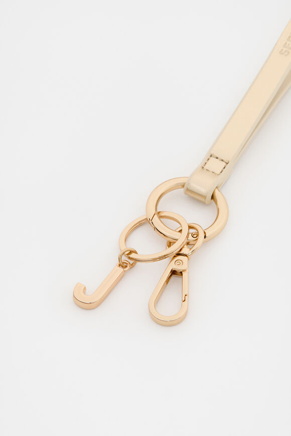 Pale Gold Wrist Letter Strap  J  hi-res