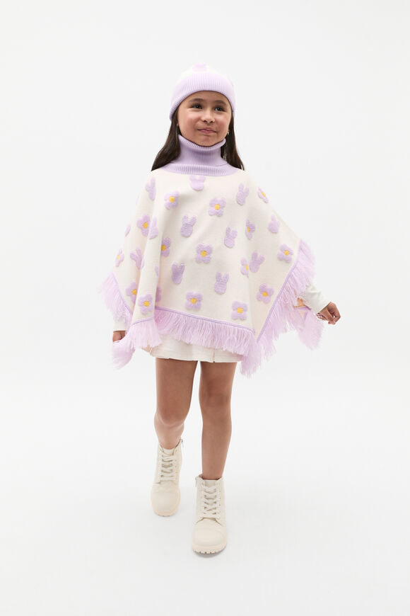 Bunny Poncho  Soft Lilac  hi-res