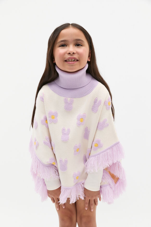 Bunny Poncho  Soft Lilac  hi-res