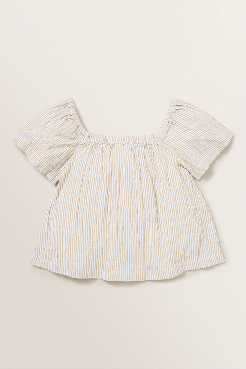 Stripe Button Top  