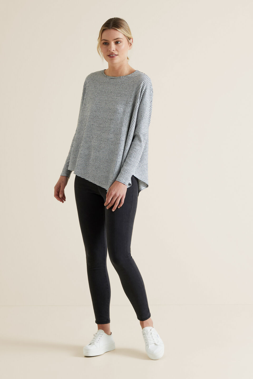 Asymmetrical Stripe Sweater  