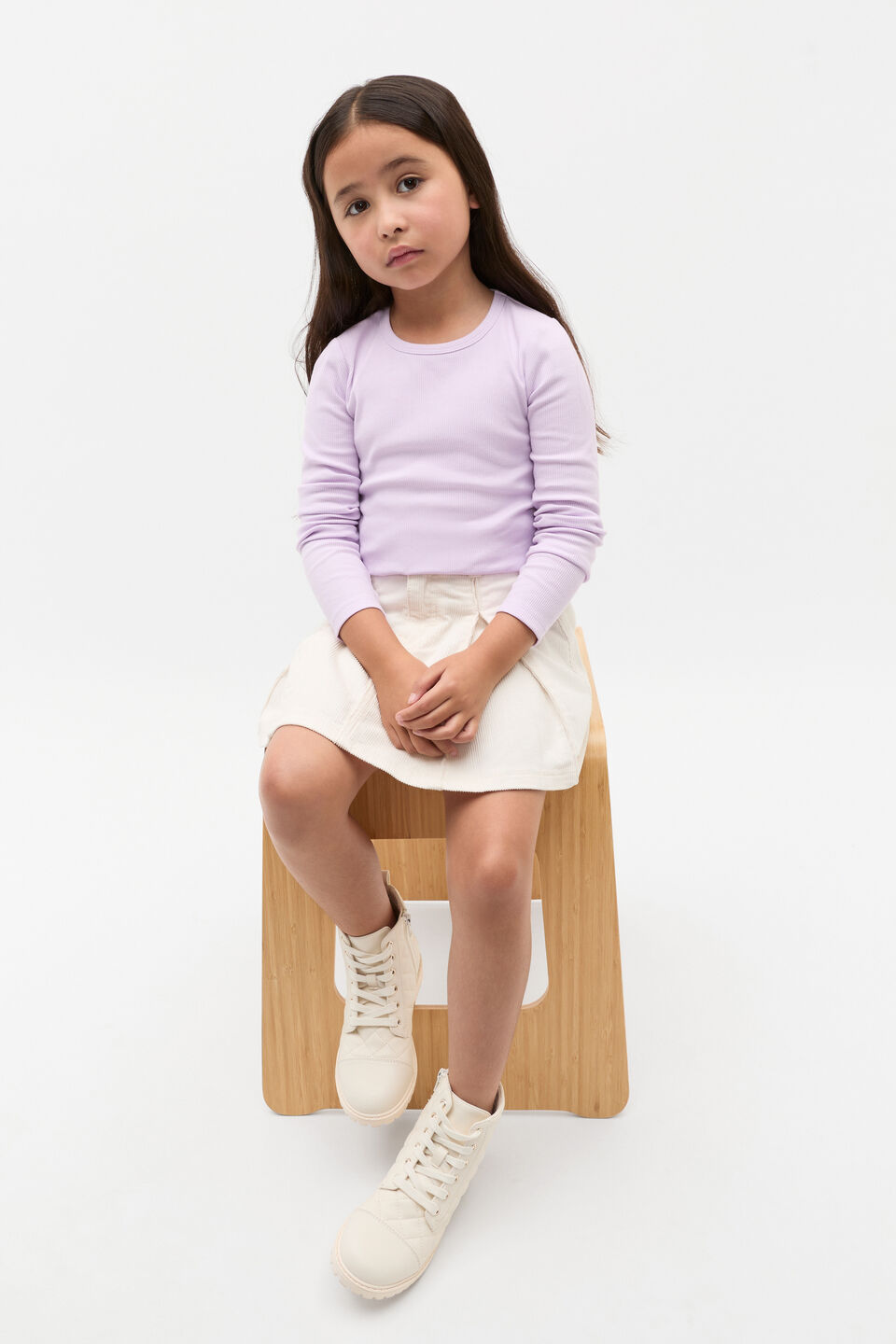 Core Rib Tee  Soft Lilac