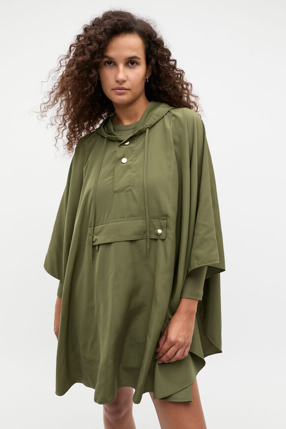 Packable Rain Poncho  Rainforest  hi-res