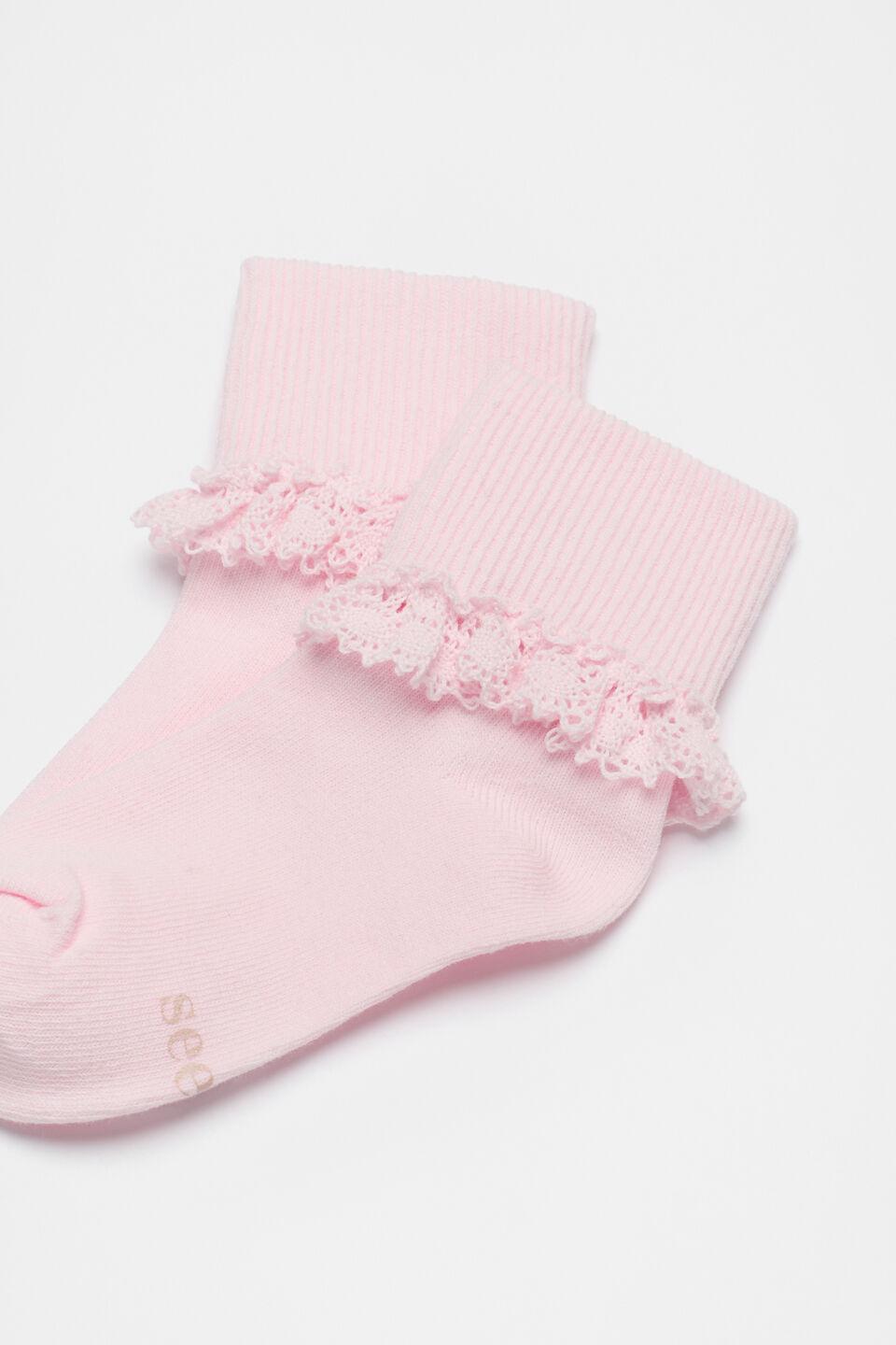 Frill Sock  Light Pink
