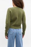Merino Button Up Knit Cardigan  Rainforest  hi-res