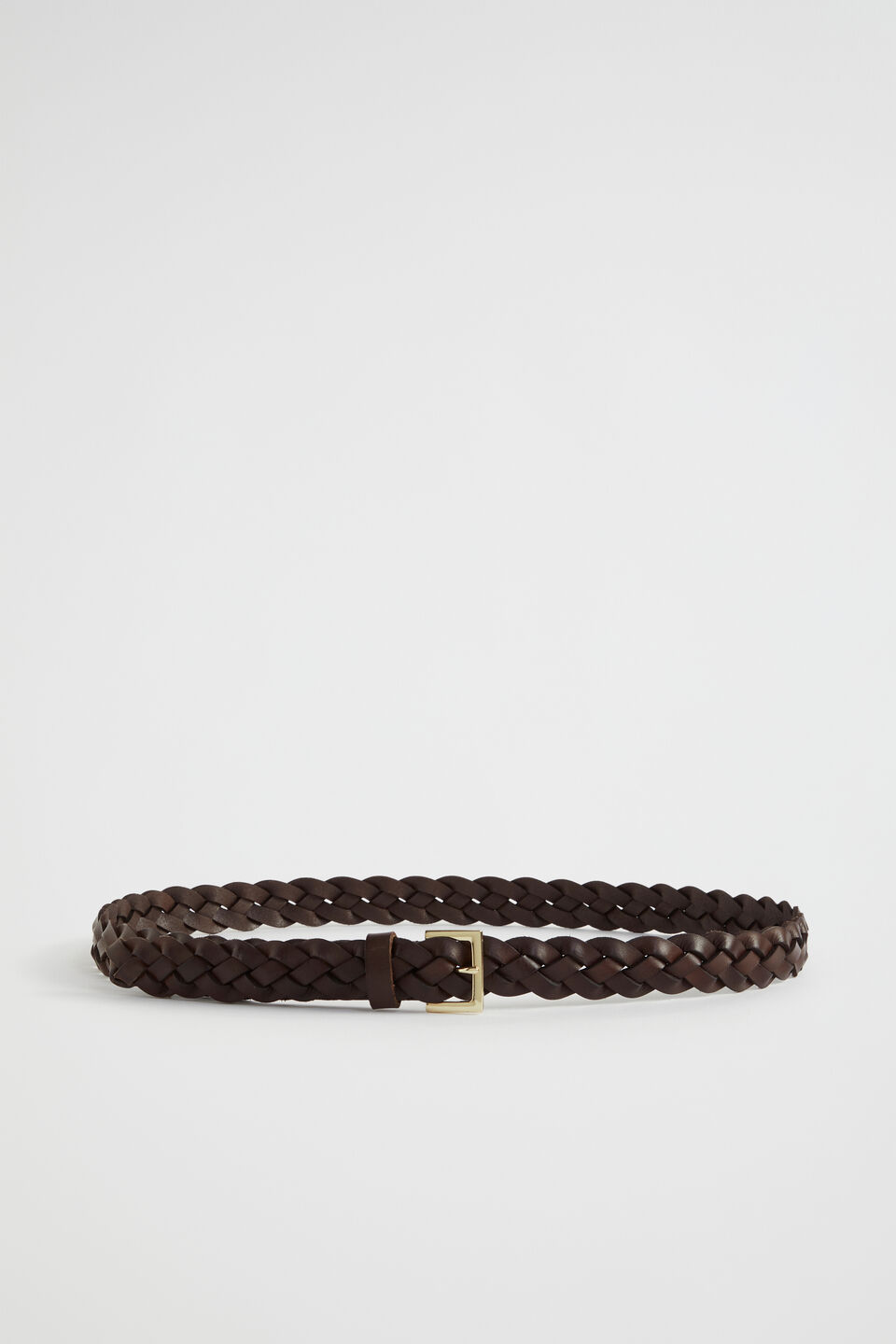 Beck Narrow Woven Belt  Dark Espresso