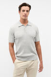 Merino Wool Polo  Silver Marle  hi-res