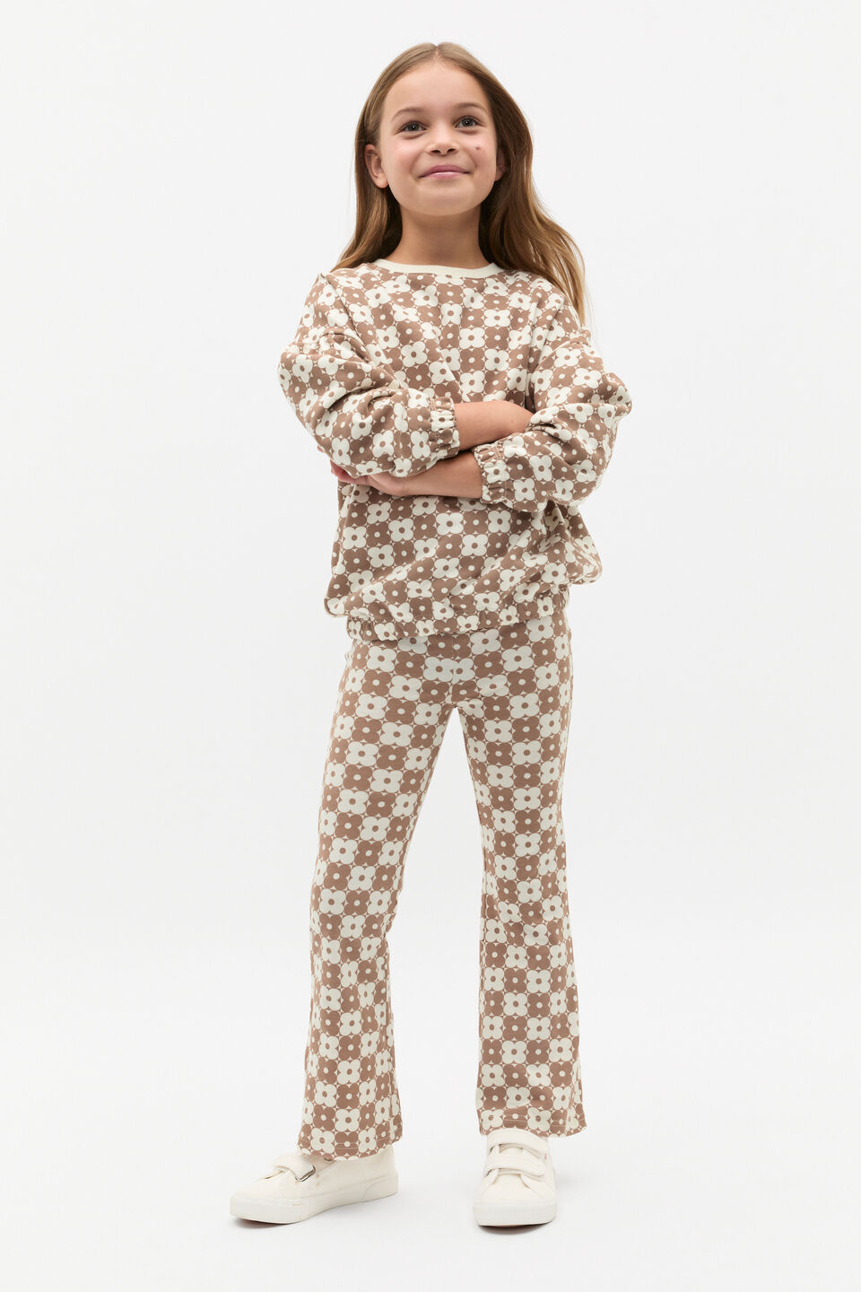 Flower Flare Legging  Chocolate Shake