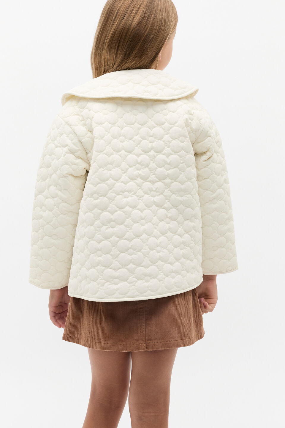 Quilted Collar Jacket  Classic Cream
