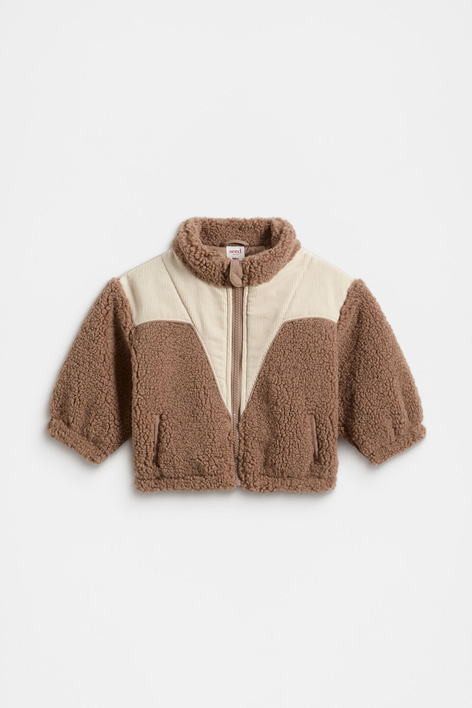 Spliced Zip Jacket  Chocolate Shake