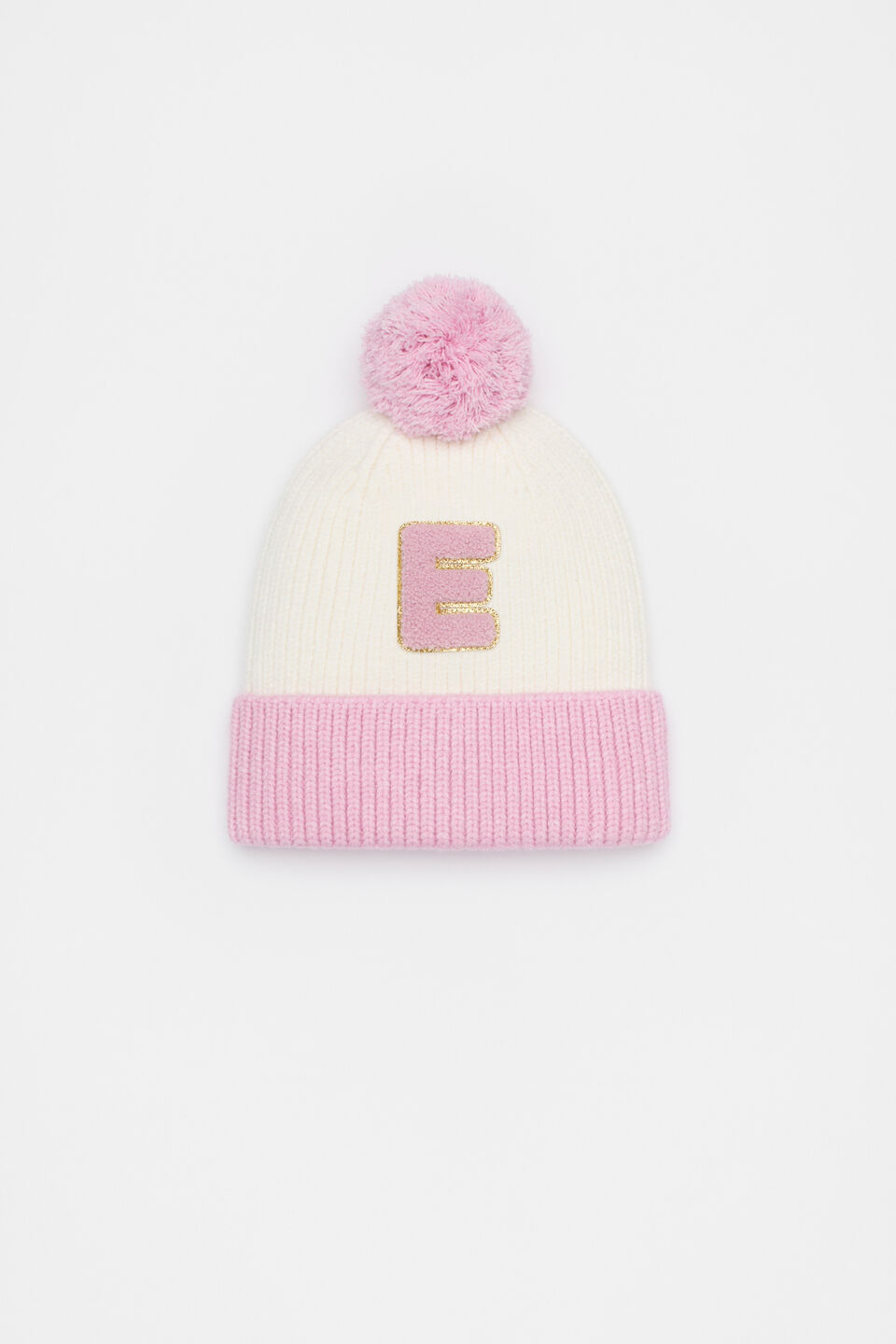 Colourblock Initial Beanie  E