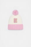 Colourblock Initial Beanie  E  hi-res