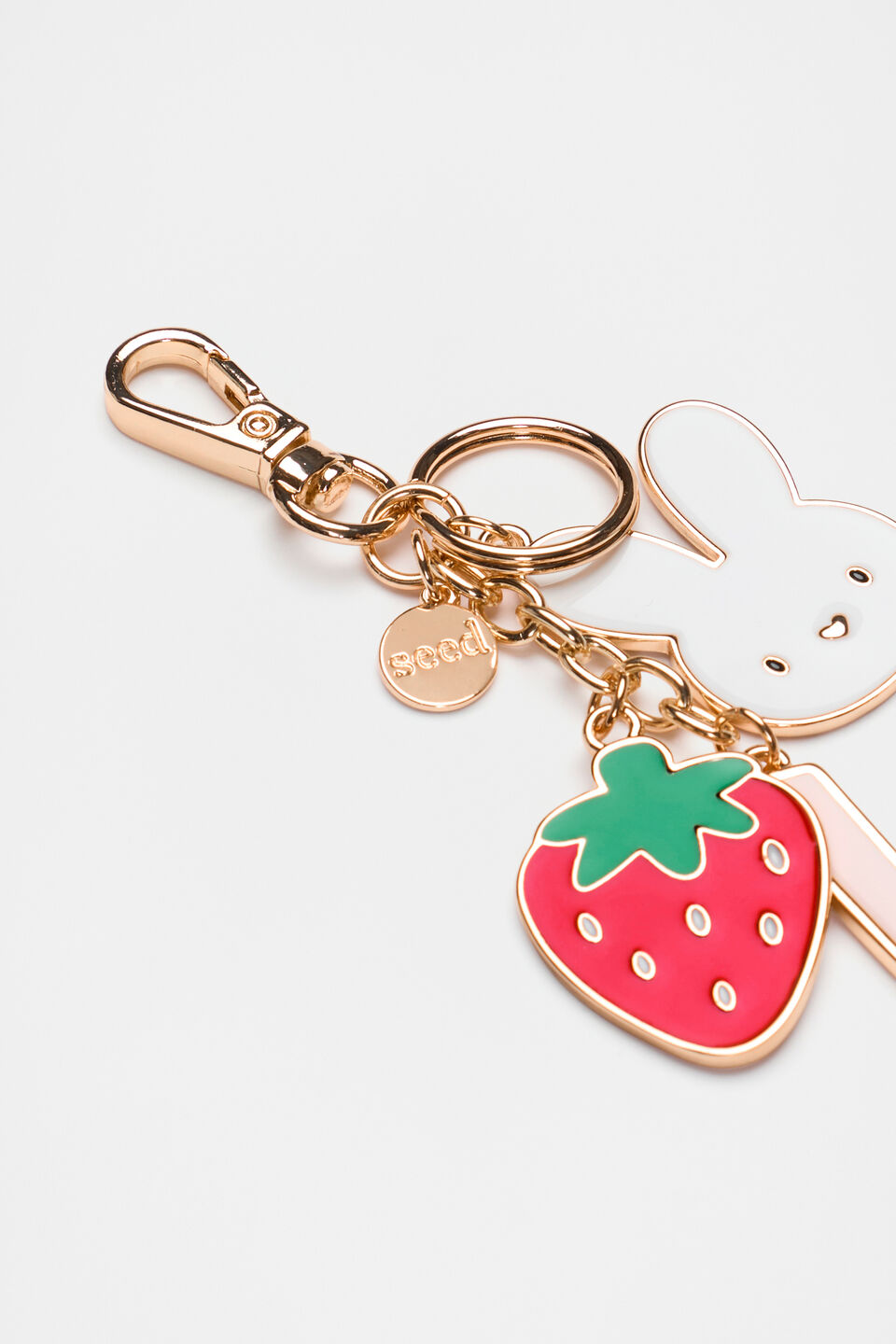Bunny Initial Charm Keyring  L