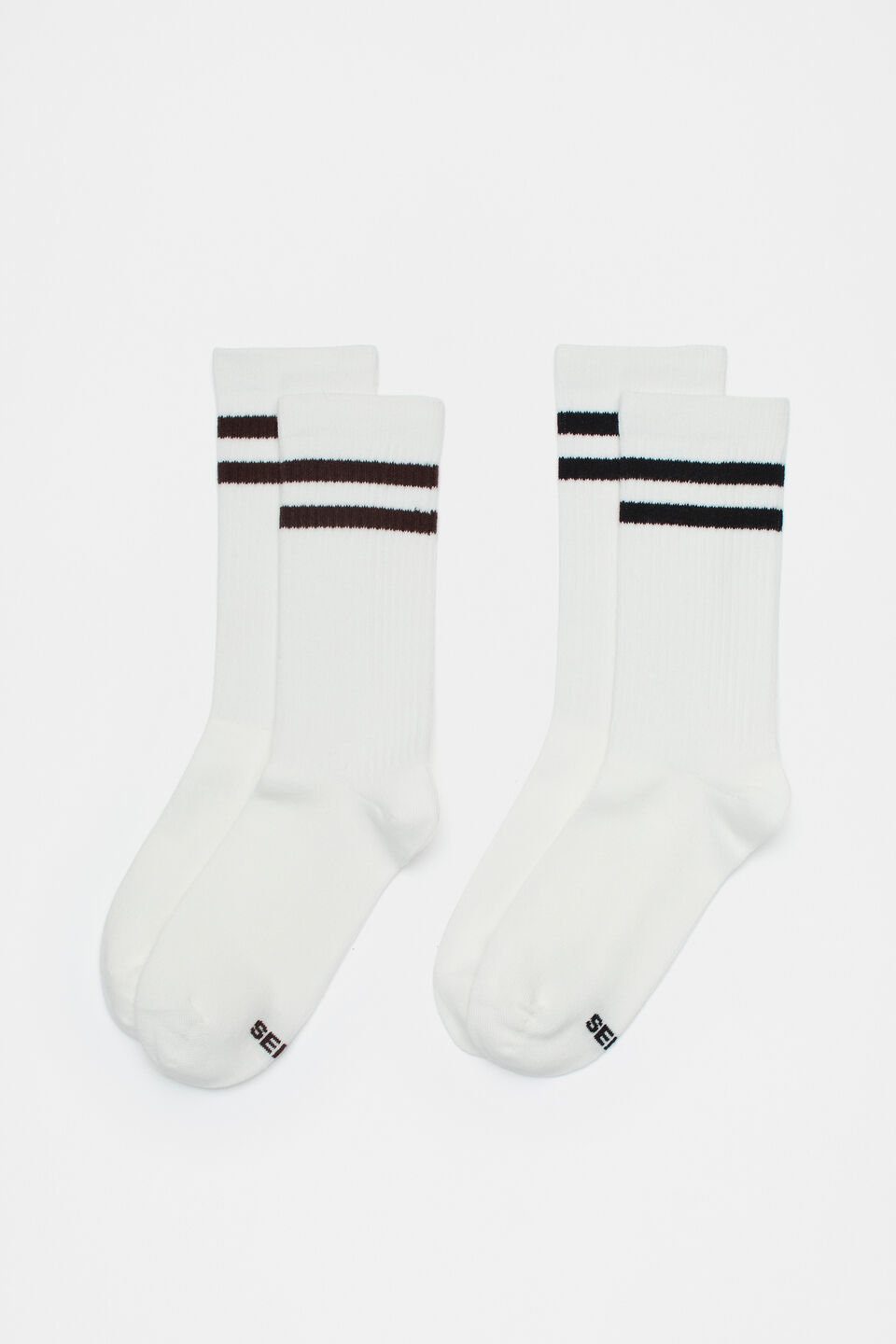 Stripe Sock 2 Pack  Chocolate Multi