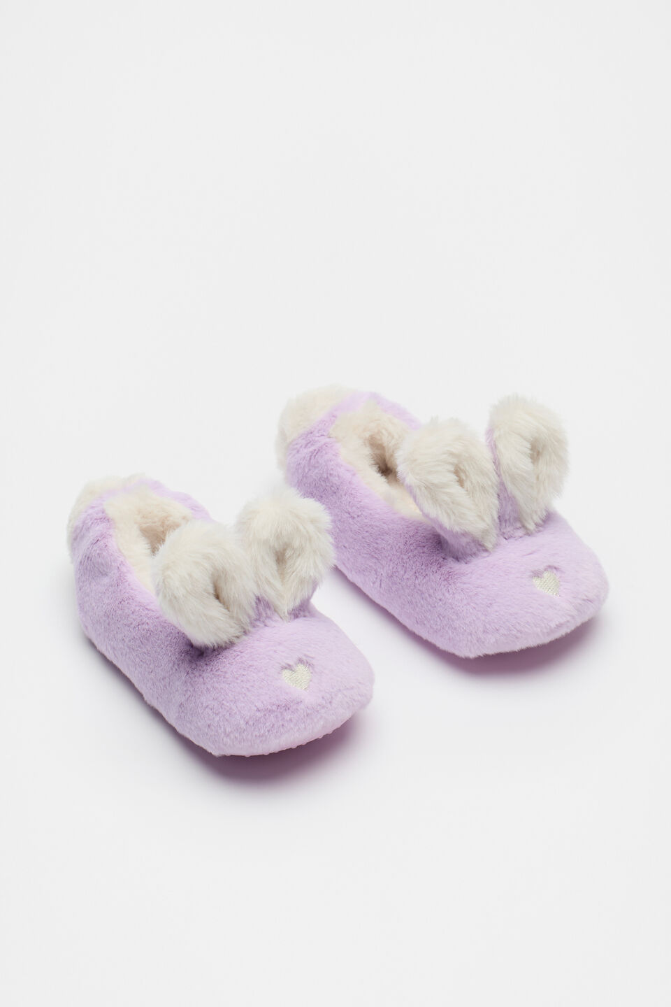 Fluffy Bunny Slipper  Soft Lilac