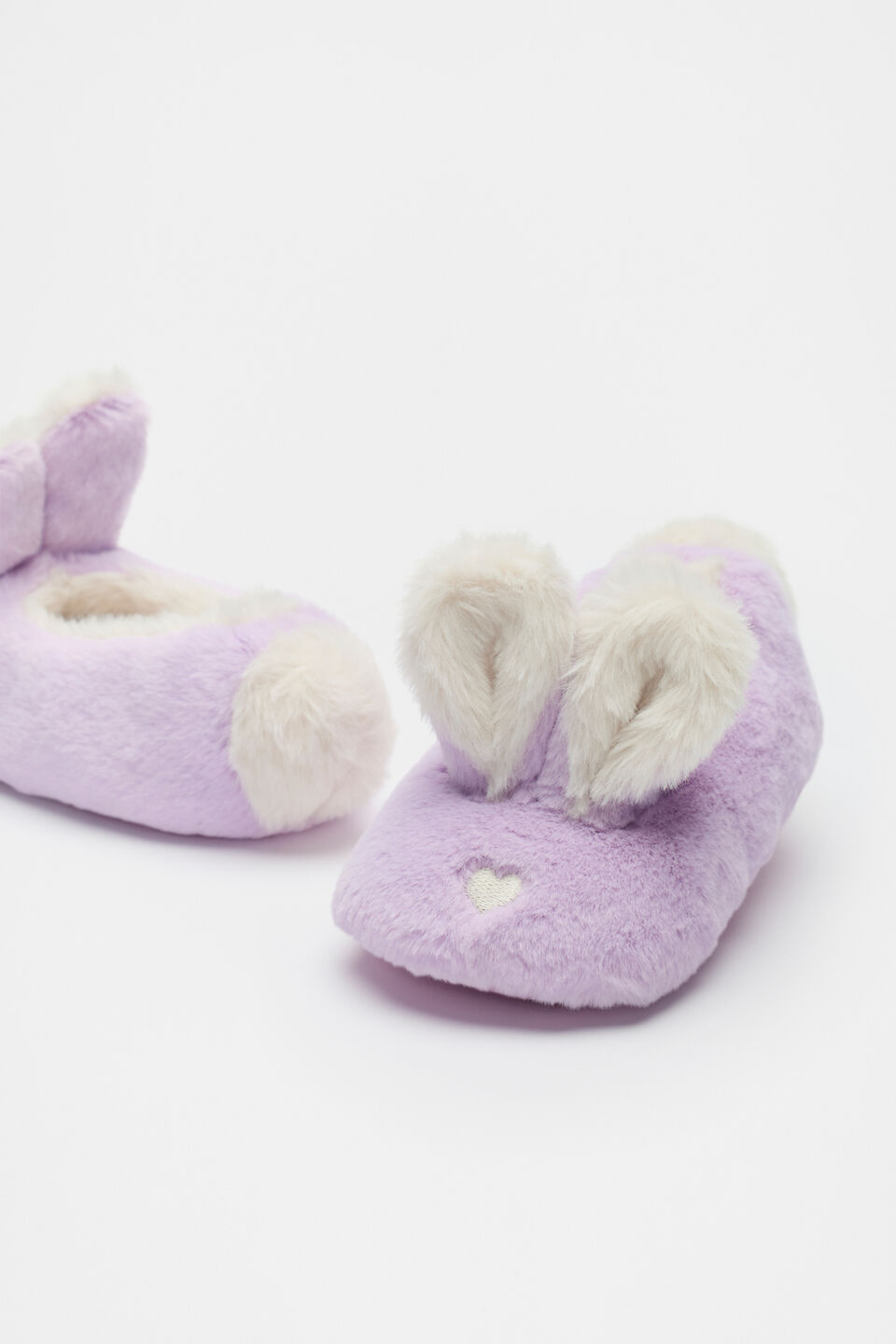 Fluffy Bunny Slipper  Soft Lilac