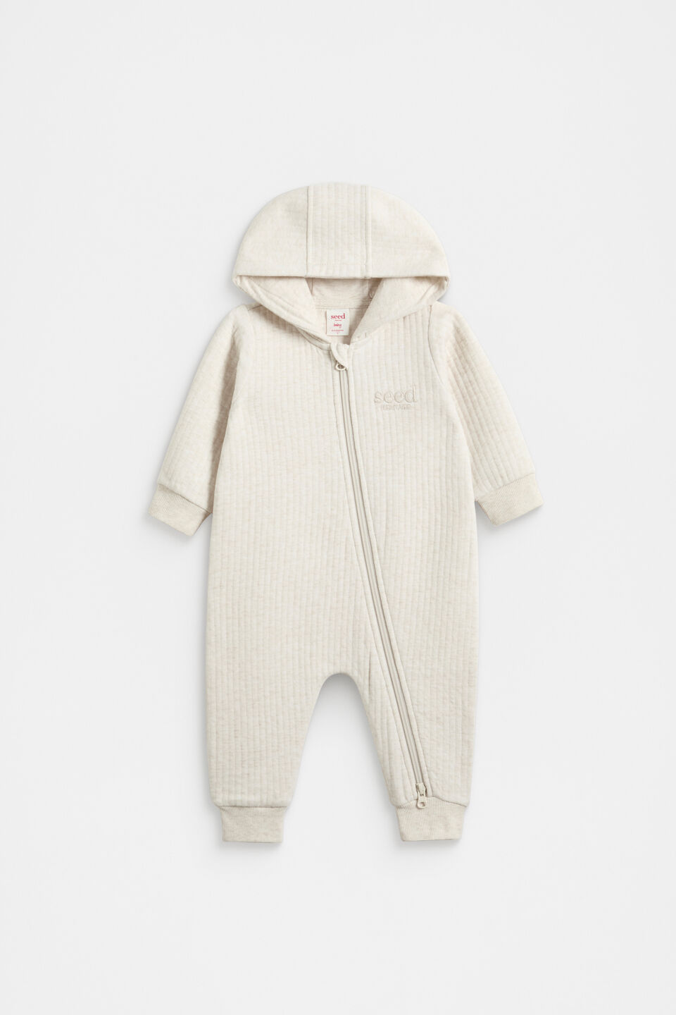 Quilted Logo Coverall  Snow Marle