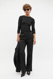 Core Rib Crew Neck Top  Black  hi-res