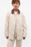 Contrast Collar Jacket  Oat  hi-res