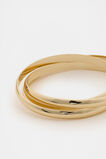 Looped Links Bangle Stack  Gold  hi-res