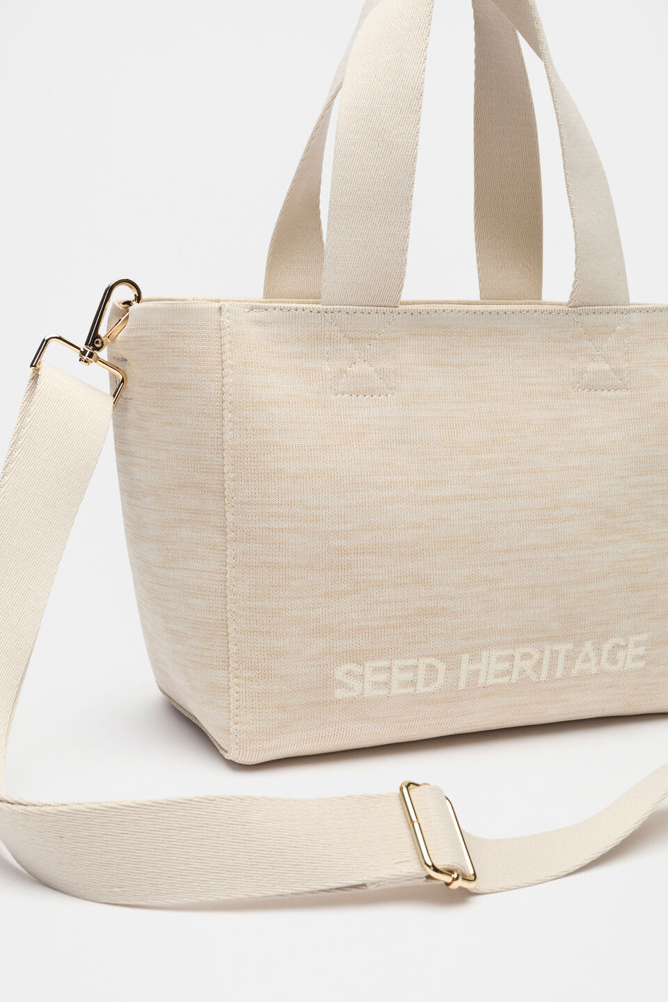Knit Logo Mini Tote  Oat