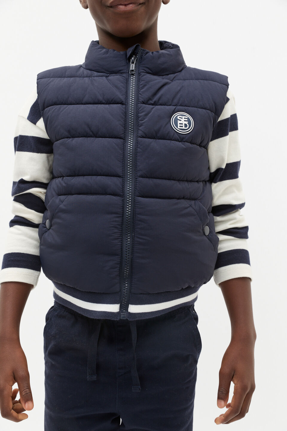 Essential Logo Vest  Midnight Blue