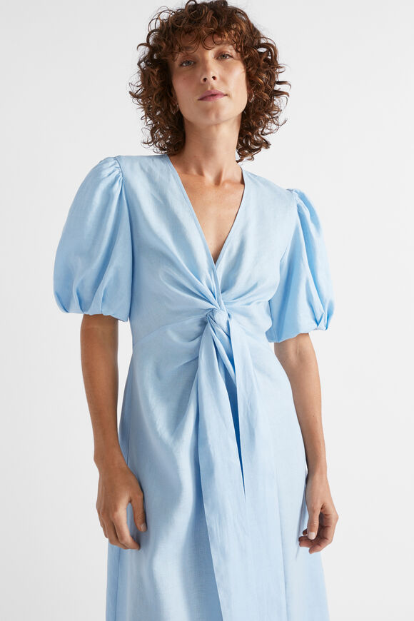 Linen Tie Front Maxi Dress  Capri  hi-res