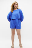 Linen Cocoon Sleeve Top  Deep Ocean  hi-res