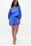 Linen Cocoon Sleeve Top  Deep Ocean  hi-res