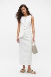Linen Maxi Cargo Skirt  Cloud Cream  hi-res